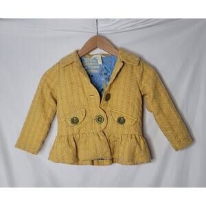 Matilda Jane- Girl's Button up Jacket- Yellow in color- size 4